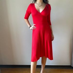 Red cocktail party dress